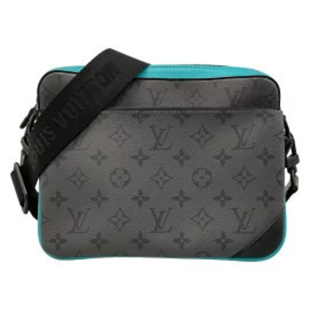 Louis Vuitton Trio Messenger Crossbody Bag Leather Turquoise Blue